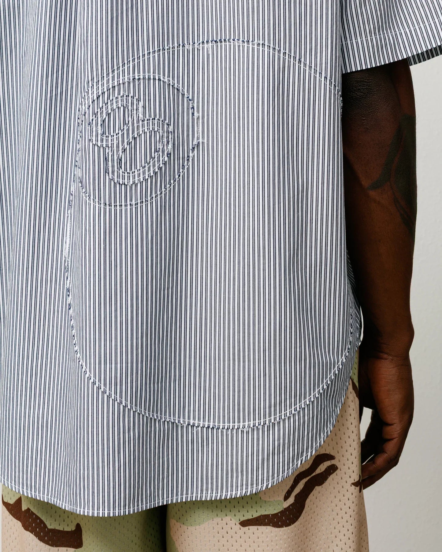 Stussy Boxy SS Shirt 8 Ball Stripe | Summer Street Drop