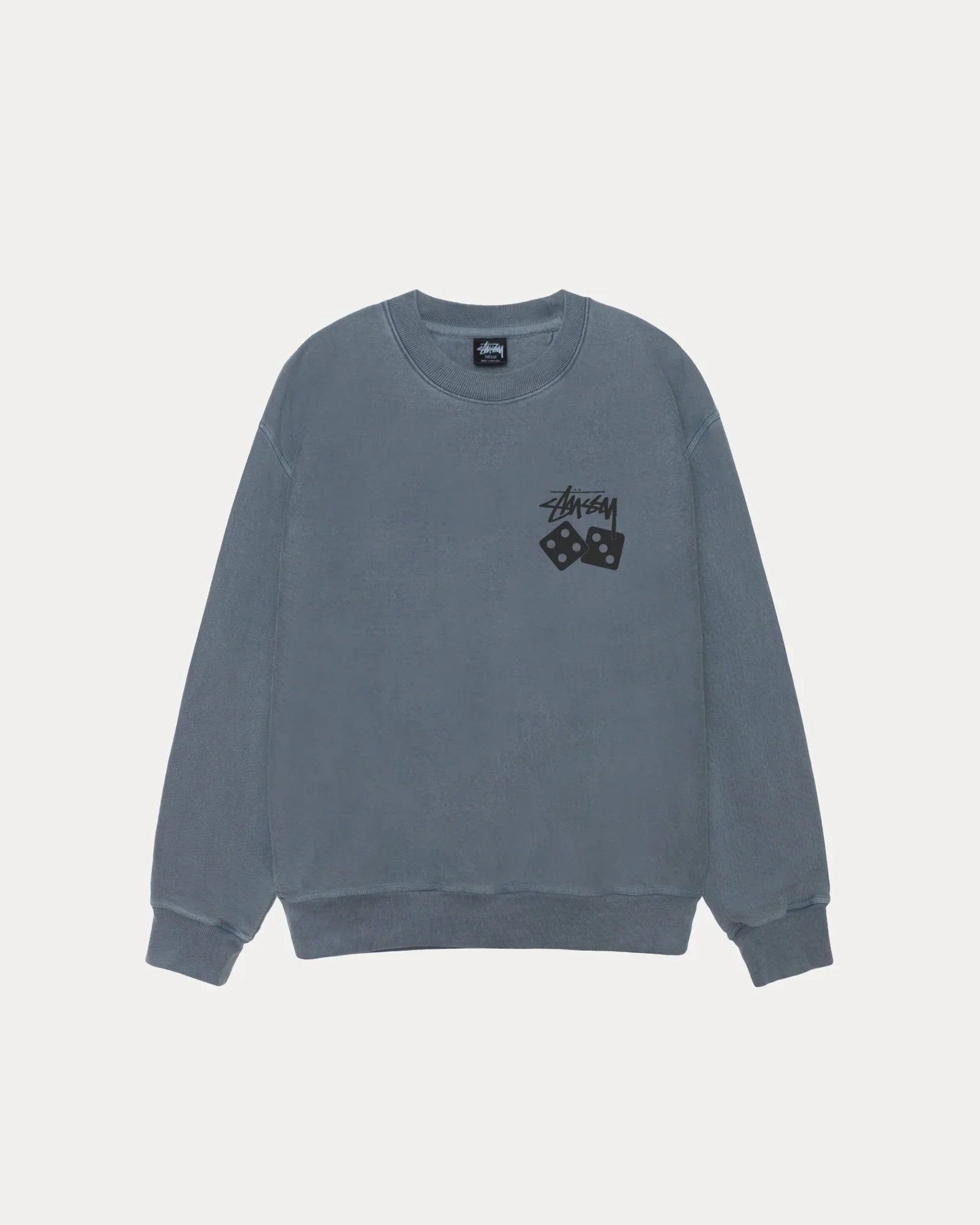 STUSSY DICE LONG SLEEVE PIGMENT DYED TEE