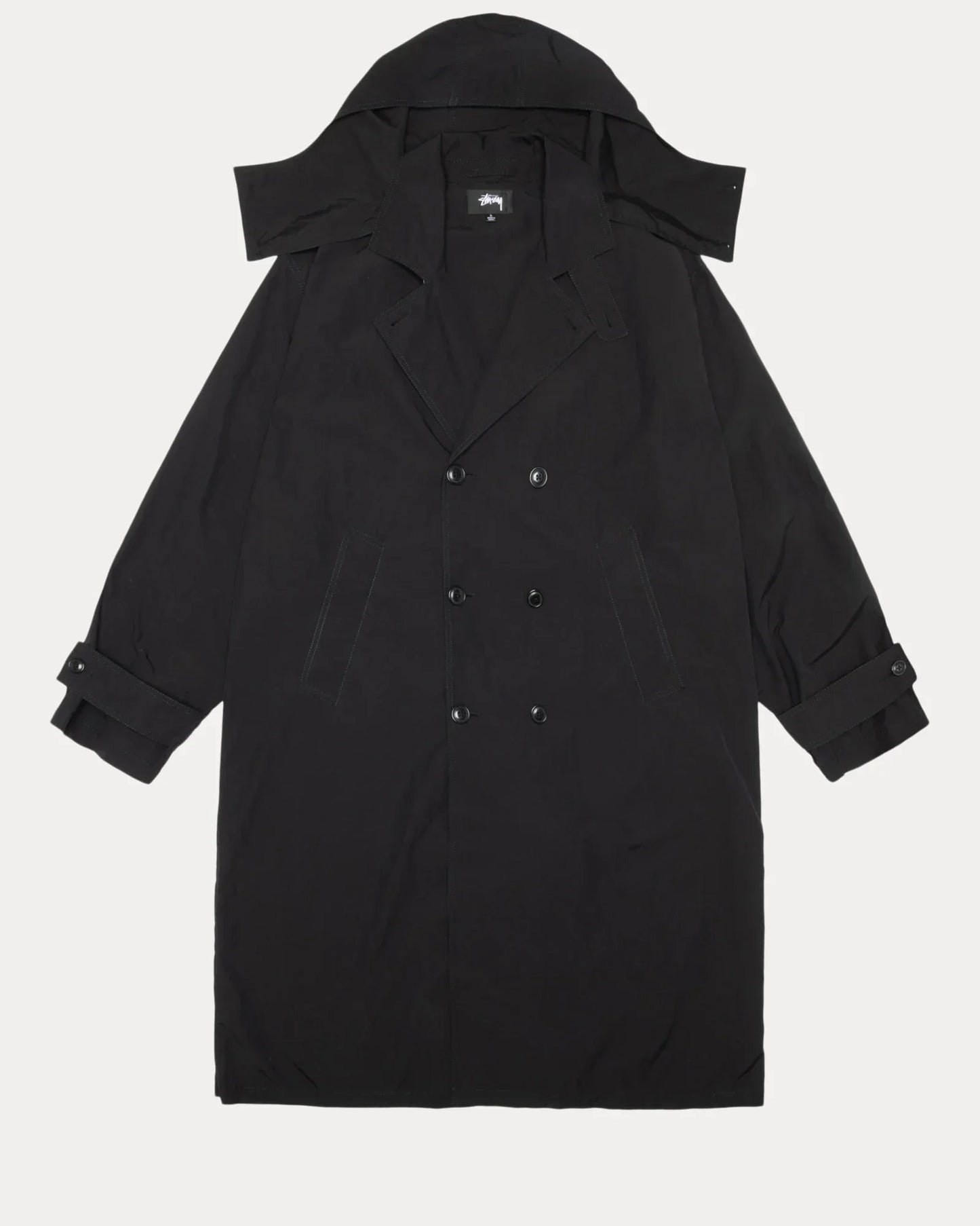 STUSSY LIGHTWEIGHT SURFMAN TRENCH BLACK