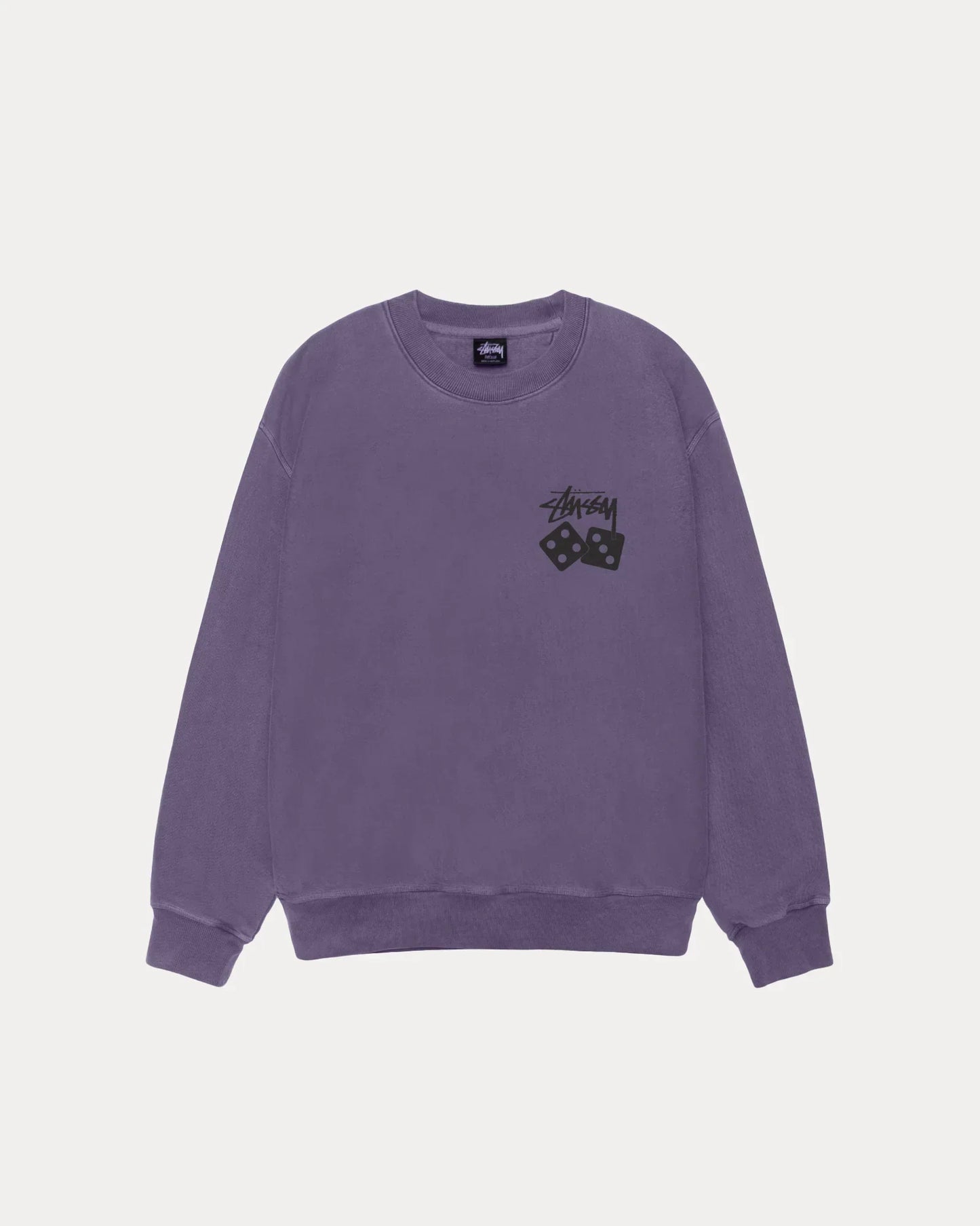 STUSSY DICE LONG SLEEVE PIGMENT DYED TEE