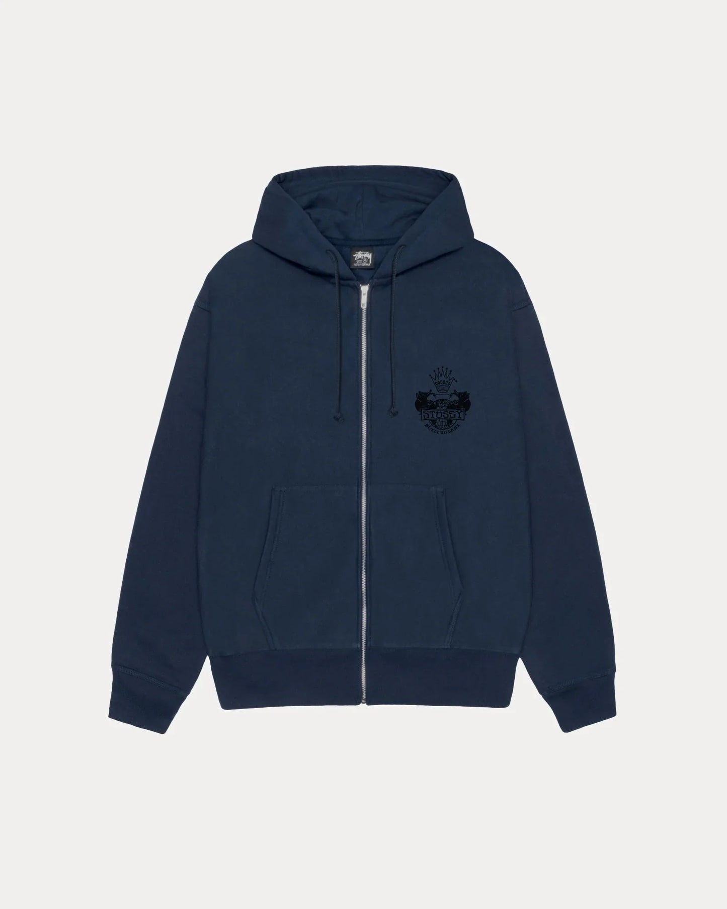 STUSSY BUILT TO LAST ZIP HOODIE